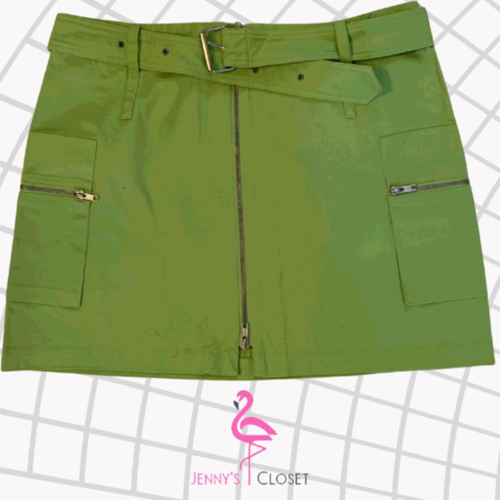 Cache, Size 10, Lime Green Skirt